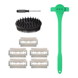 Maxbell Back Hair Shaver Easy to Use DIY Back Hair Trimmer for Personal Birthday Man Green