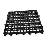 Maxbell Modular Interlocking Floor Tile Splicing 40x40x4 cm Square Holes Floor Grill Black