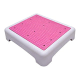 Step Stool Kitchen Platform Stepping Stool for Chair Office Elderly Disabled White Pink