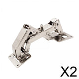 Maxbell 2x180 Degree Hidden Hinges Frameless Cabinet Hinges Easy to Install Door Hinge