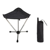Maxbell Folding Camping Stool Sturdy Folding Tripod Stool for Beach Picnic Gardening Black