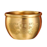 Maxbell Maxbell Brass Feng Shui Bowl Chinese Style Fortune Wealth Good Luck Treasure Bowl 7.4cmx5.6cm