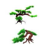 Maxbell Set 2 Artificial Plant Plastic Green Pine Tree Aquarium Fish Tank Decor L+S - Aladdin Shoppers