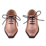 Maxbell 1/3 BJD SD17 Uncle Shoes Laced Leather Shoes for MSD SD Doll Champagne