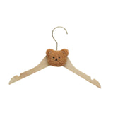 Maxbell Children's Clothes Hanger Small Non Slip Clothing Hanger for Girls Boys Kids Coffee Color Bear