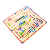 Maxbell Magnetic Maze Puzzle Learning Wooden Activity Puzzle for New Year Gifts Kids