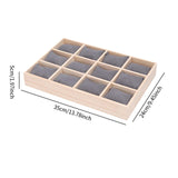 Maxbell Watch Jewelry Box Father Day Gifts Multifunctional 12 Slot Watch Travel Case Gray Pillow