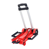 Maxbell Foldable Hand Truck Portable Luggage Sack Trolley for Travel Moving Shopping red with 2 wheel