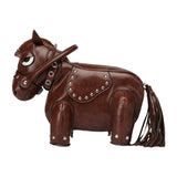 Maxbell Horse Shape Crossbody Bag PU Leather Casual Handbag for Work Shopping Travel Brown