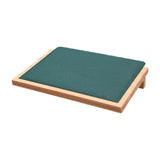 Bamboo Jewelry Display Tray Stand Handcraft Soft for Show Dresser Displaying Large Green