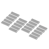 Maxbell 20 Pieces Metal Rectangle Shape Blank Stamping Charms Tags Necklace Pendants