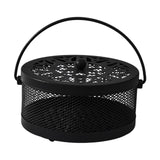 Maxbell Home Coil Holder with Handle Round with Lid Stand for Indoor Travel Home Black