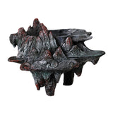 Maxbell Maxbell Resin Rockery Bonsai Art Pot Flowerpot 7.8x5x5.9inch for Decorating Entrance Black