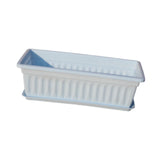 Maxbell Window Box Versatile with Tray Flower Pot for Outside Balcony Indoor Outdoor Blue