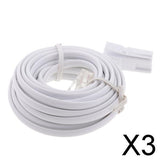 Maxbell 3xRJ11 UK Male to US Male Extention Cable 6P2C 3Meters for Landline Telephone