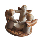 Maxbell Cartoon Angel Tea Light Candle Holder Resin Statue for Bookshelf Dining Room