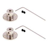 2 Set Rigid Flange Coupling Motor Guide Shaft Coupler Motor Connector 5mm