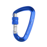 Maxbell Maxbell 12KN Alloy Screwgate Locking Carabiner For Climbing Backpack Hook Royal Blue