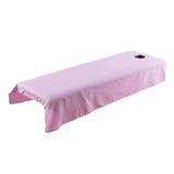 Maxbell Maxbell Beauty Massage SPA Treatment Bed Table Cover Sheet w/Face Hole Pink