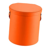 Maxbell PU Leather Car Trash Can 1.5 L Container Comfortable Grip Handle Garbage Can Orange
