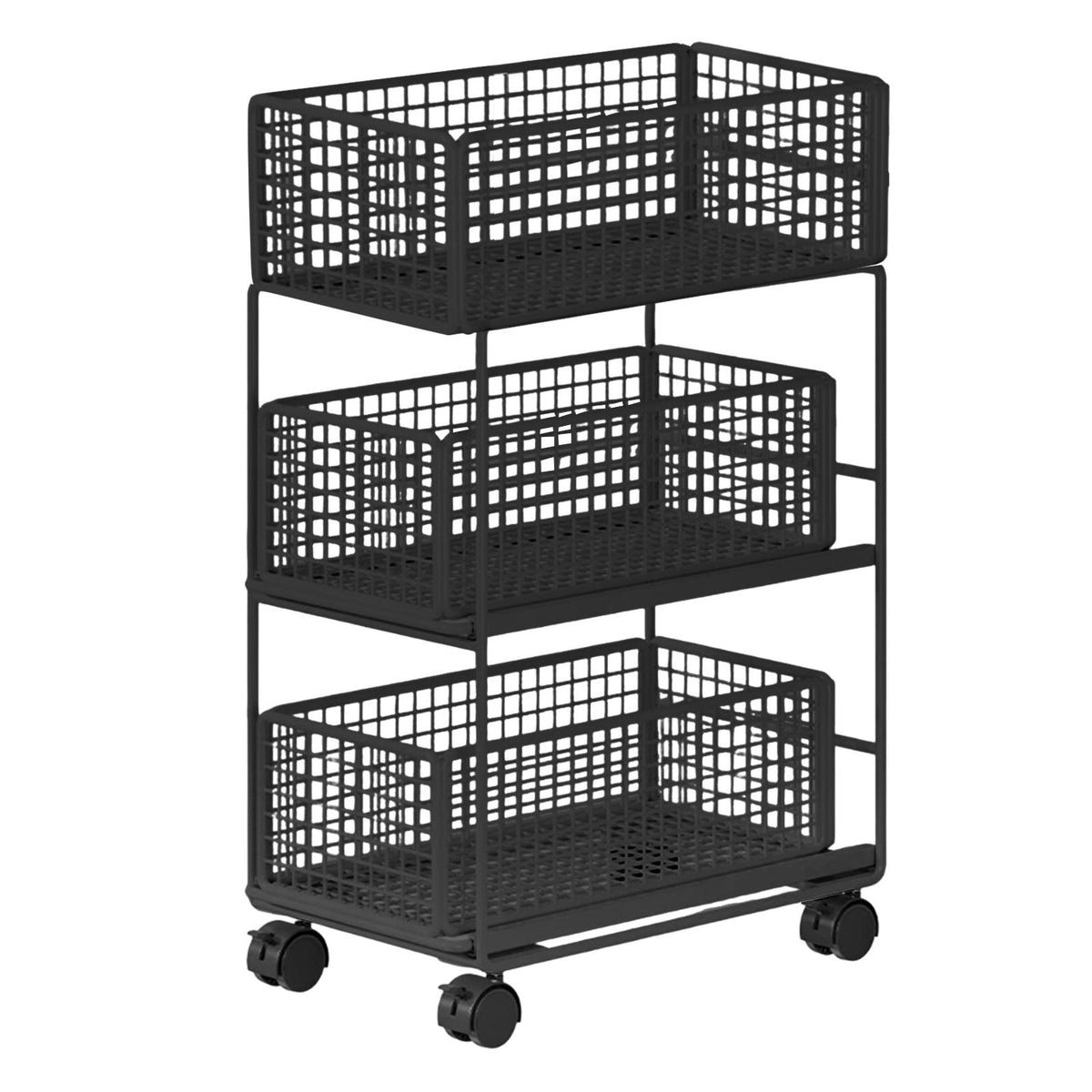 Maxbell Rolling Storage Organizer File Folder Mobile Shelf for Bathroom Bedroom Home M