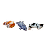 3Pcs 1/64 Cat Figure Model for Moss Landscapes Desk & Car Decorations Crafts Style B