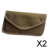 Maxbell 2xCell Phone Anti-Tracking Anti-Spying GPS RFID Signal Blocker Pouch Bag Khaki