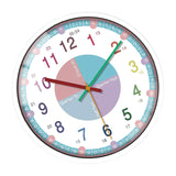 Maxbell Maxbell 12 Inch Silent Sweep Seconds Precision Time Tell Kids Wall Clock Blue Pink