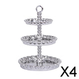 Maxbell 4x1/12 Dollhouse Miniature 3-layer Metal Dessert Snack Rack Stand