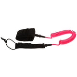 Maxbell 10ft Coiled SUP Surfboard Surfing Board Leash with Double Swivel Pink&Yellow