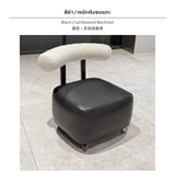 Maxbell Universal Caster Stool, Modern Accent Rolling Low support Chair for Home, Multi-supportrest Ottoman, Luxury Small Sofa Footrest, Mobile Seat for Living Room, Bedroom, Makeup or Entryway Black