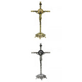Maxbell 2 Piece Wall Cross Statue Miniature Cross Statue for Cabinet Bedroom