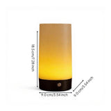 Rechargeable light-emitting diode Table Lamp, pressActivated Night Light for Bar, Outdoor, Camping – Dimmable, Portable, Creative Decorative Lighting Yellow 9x18.5cm