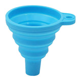 Maxbell Silicone Foldable Funnel Household Liquid Funnel for Transferring Fluid Milk Blue