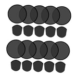 Maxbell 10 Pieces Foldable Flying Disc Fans Fun DIY for Travel Festival Party Favors black