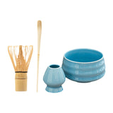 Maxbell Matcha Tea Set Gift for Tea Lovers Handcrafted Bamboo Matcha Whisk and Stand Light Blue