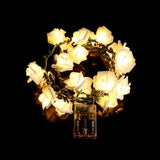 Maxbell 20LEDs Green Rattan Rose String Fairy Light 2.2m Garland Fairy Light Warm White - Aladdin Shoppers