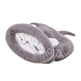 Maxbell Maxbell Cute Cat Kitten Sleeping Bag Winter Warm Soft Nest Kennel Grey/Coffee/Pink Grey