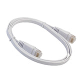 Maxbell 2xFlat Ethernet CAT6 Network Cable Patch Lead  for Smart TV/PS4 2m White