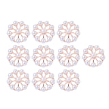 Maxbell 10 Pieces Flower Rhinestone Flatback Embellishments Wedding Shoes