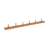 Maxbell Wooden Coat Hooks Wall Organizer Wall Mount for Kitchen Mudroom Wall or Door 6 Hooks