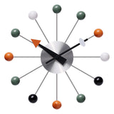 Maxbell Ball Clock in Multicolor Modern Wall Hanging Clock for Kids Room Home Office
