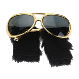 Maxbell 4 Pieces Sunglasses Funny Beard Glasses 70s Disco Costume Prop