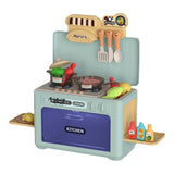 Maxbell Kids Microwave Toy Pretend Cooking Playset for Indoor Party Favor Restaurant Green