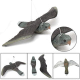 Maxbell 2Pcs Realistic Flying Bird Hawk Decoy Pigeon Crow Scarecrow Hunting Scarer