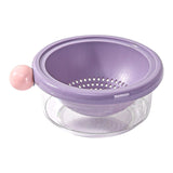 Maxbell Kitchen Strainer Colander Bowl Food Cooking Tool 2 in 1 Kitchen Colander Set Violet 24x10.5cm