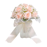 Maxbell Wedding Bouquet for Bride Artificial Silk Flowers Elegant Bridesmaid Bouquet Pink