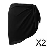 Maxbell 2xSummer Bikini Wraps Women's Beach Tie Wrap Skirt Solid Chiffon Cover Up