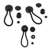 3pcs Ball Bungee Bungie Cord Heavy Duty Boat Canopy Tarp Tie Downs Kit Black