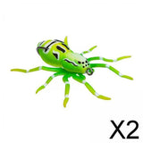 Maxbell 2xArtificial Web Spider Baits 7.5cm 3D Simulation Spider Soft Lures for Salmon Green